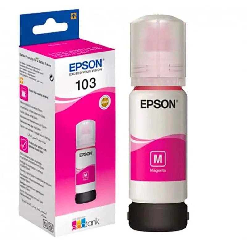 Epson 103 Magenta – Bouteille d’encre Epson EcoTank d’origine (C13T00S34A) Connecto.ma
